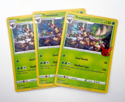 Trevenant 015/192 Holo x3 3x Pokémon Card Trick or Trade