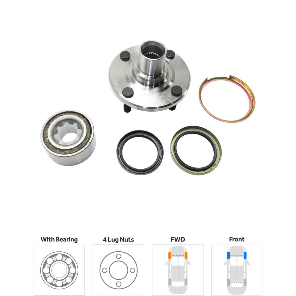 Kit de buje de rueda para Toyota Corolla Geo Prizm 1988-2002 Foto 2 de 4