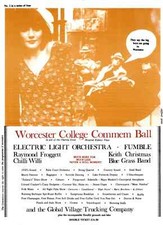 EL0 - UNDOCUMENTED 1974 Oxford University HANDBILL /Electric Light Orchestra