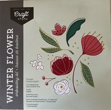 Craft Crush Winter Flower Embroidery Kit