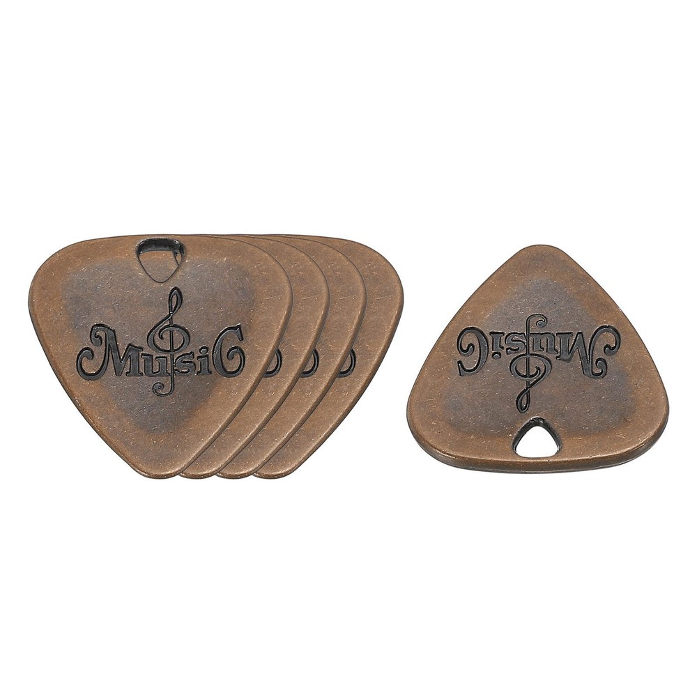 Heavy 2mm Copper Metal Guitar Picks - 5 Pack