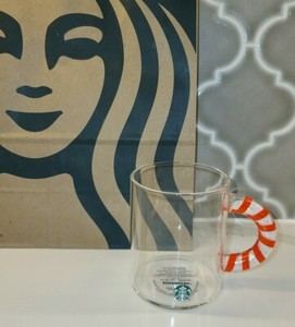 starbucks glass mug with glitter handle