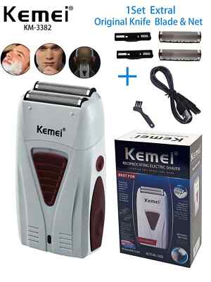 Kemei KM 3382 Herren Elektrischer Folienrasierer Akku Rasierer mit Klinge