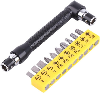 L-Shaped Wrench,L-Shape 1/4 Inch Hex Socket Wrench Double Head with Various Scre