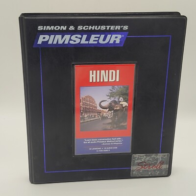 Rare Pimsleur Hindi Learn to Speak and Understand 39 Lessons 16 X Audio CD Set 