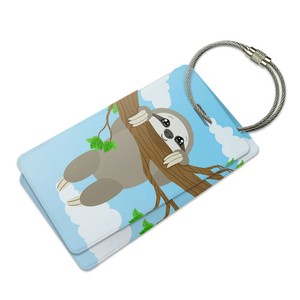 sloth luggage tag