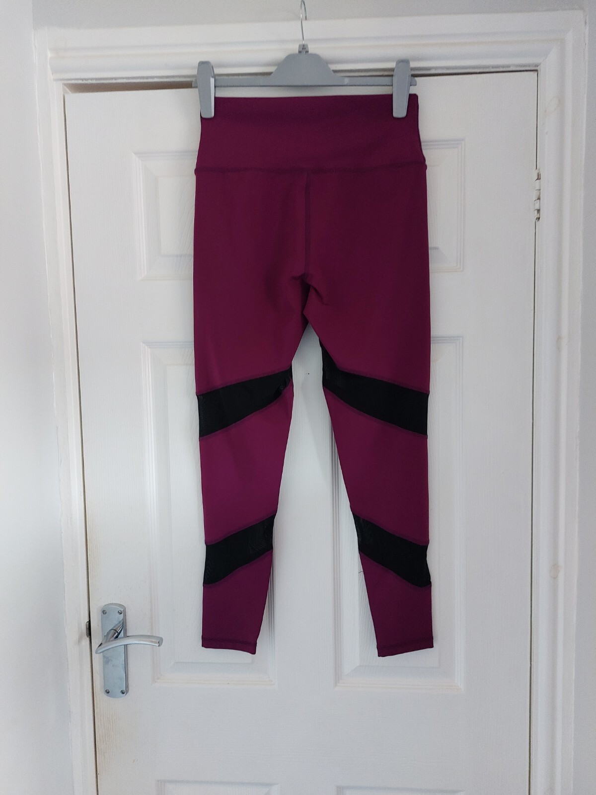 Warehouse Leggings Mesh Detail Purple Size Medium Preloved image 3