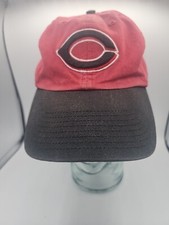 Cincinnati Reds 47 Twins Brand Black Bill & Black Logo Hat Strapback Red Black