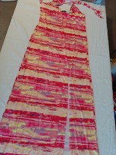 Ladies Dress Boohoo Size 14 Halter Neck Pink 21407