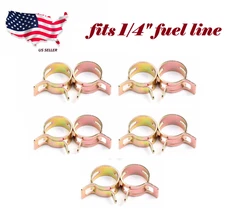 10 Pieces Spring clip 1/4" Fuel Hose Clamp fits 1/4 inch Fuel Line Hose ID=12mm