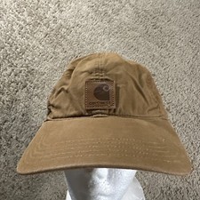 Carhartt Hat Cap Adult Brown Strapback Canvas Utility Workwear Logo Mens
