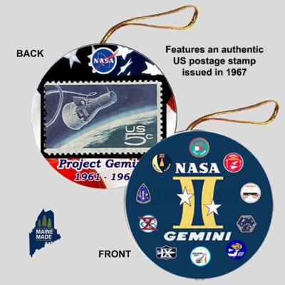 GEMINI Christmas Ornament - Collectible Gift NASA All Missions Logo Astronaut