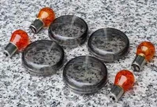 Harley Davidson Sportster Softail Dyna Electra Glide SMOKE TURN SIGNAL LENS KIT