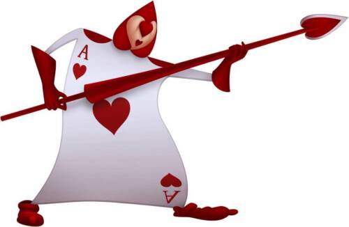 CARD SOLDIER Hearts Alice in Wonderland Disney Decal Removable WALL STICKER - Afbeelding 1 van 1