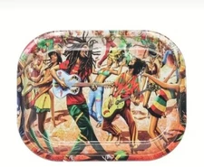 Smoke Rolling Paper Tray, Small Metal Rolling Tray. 7 x 5.5