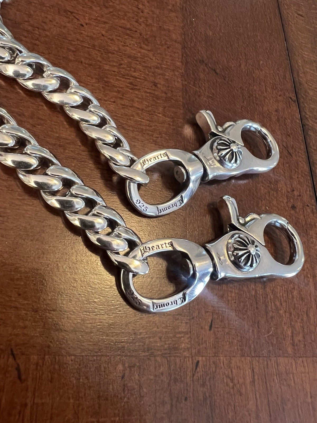 Chrome Hearts 925 Silver Cuban Link Wallet Chain Biker Donnalia