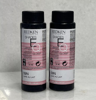 2 Redken Shades EQ Gloss Equalizing Conditioning Color 09N Cafe Au Lait 2 Oz