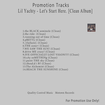 Rap/Hip-Hop.. White CD. Lil Yachty - Let's Start Here. [Clean Album]