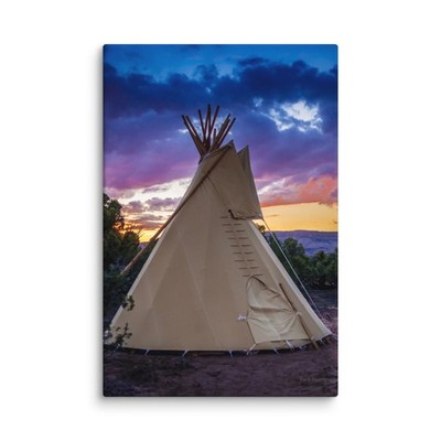 SUNSET TIPI Photo Canvas Print