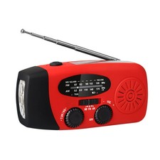 Portable multi - func hand - crank, emergency gen, solar radio, shockproof,