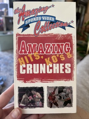 AMAZING SPORTS VIDEO COLLECTION NFL NBA NHL BOXING HITS KO'S CRUNCHES HOCKEY VHS