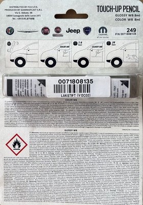 Original Fiat Lackstift Mopar Touch Up Pen + Klarlack 71808135 (249)