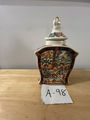 SADLER WORLD TEA CADDY / CANISTER ''TEA CEREMONY'' ORIENTAL JAPANESE GEISHA SCENE