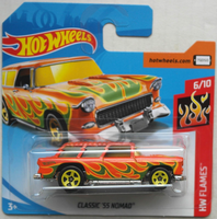 Hot Wheels 1955 Chevy Chevrolet Classic Nomad Orange Flammen Flames Neu/Ovp 55