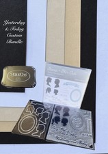 CTMH Stamp  Thin Cuts Custom Bundle YESTERDAY  TODAY W/ Ink Pad  Cardstock