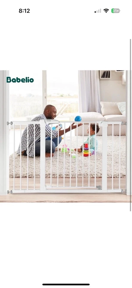 Babelio Extra Wide Walk Thru Child Safety Gate, 29"-48" Auto Close, Easy Install - Image 2 of 4