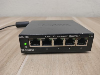 D-Link  DES (DES-105) 5-Ports External Fast Ethernet Switch *NO ADAPTER*