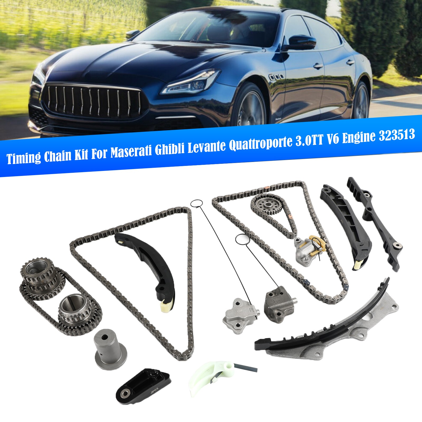 Timing Chain Kit Fit Maserati Ghibli Levante Quattroporte 323513 V6 3.0TT Engine