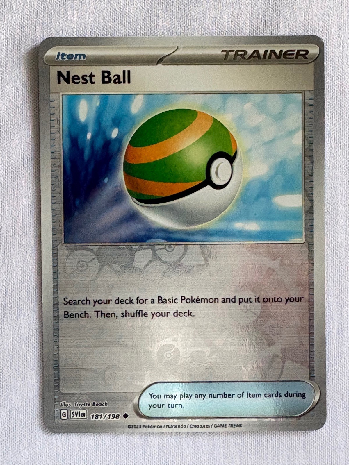 NEST BALL 181/198 UNCOMMON SCARLET & VIOLET POKEMON REVERSE HOLO NM