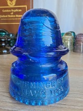 CD 162 Hemingray May 2, 1893 Glass Insulator Petticoat Cobalt Blue 19