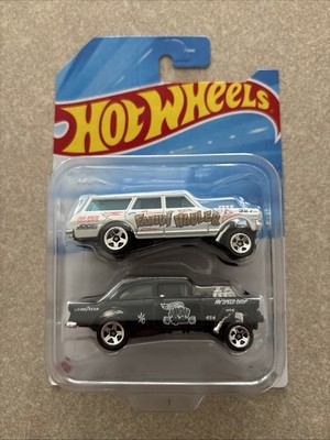 2025 Hot Wheels Gasser 2 Pack  64 Chevy Nova Wagon &  55 Bel Air High Roller