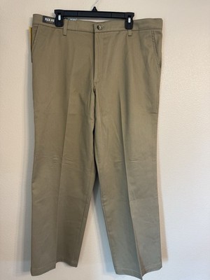 Lee Total Freedom Straight Fit Khaki Pants Men Stretch No Iron Flat Front 38x30