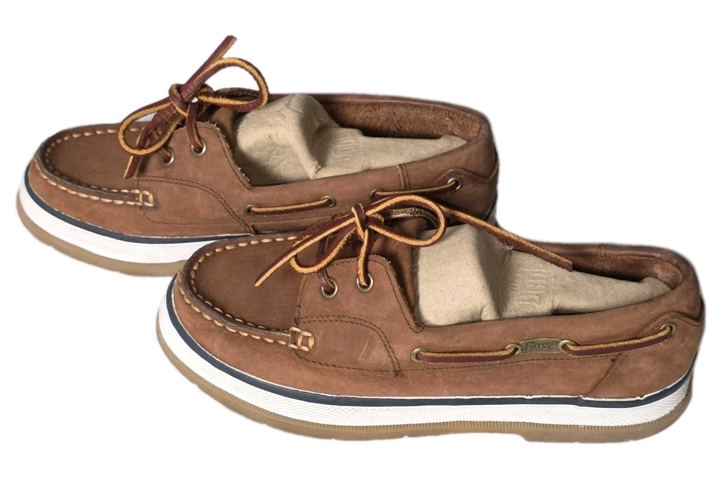 GH Bass & Co Comfort Arch Brown Loafer Boat Lace Up Shoes Women's Size 5 1/2