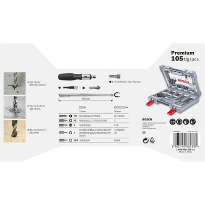 Bosch 105-tlg. Premium X-Line Bohrer- und Schrauber-Set - 2608P00236