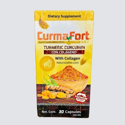 CurmaFort Turmeric Curcumin with Collagen Joint & Muscle Relief 30 Capsules