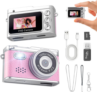 Keychain Digital Camera, 1080P Y2K Mini Retro Camcorder with 0.96