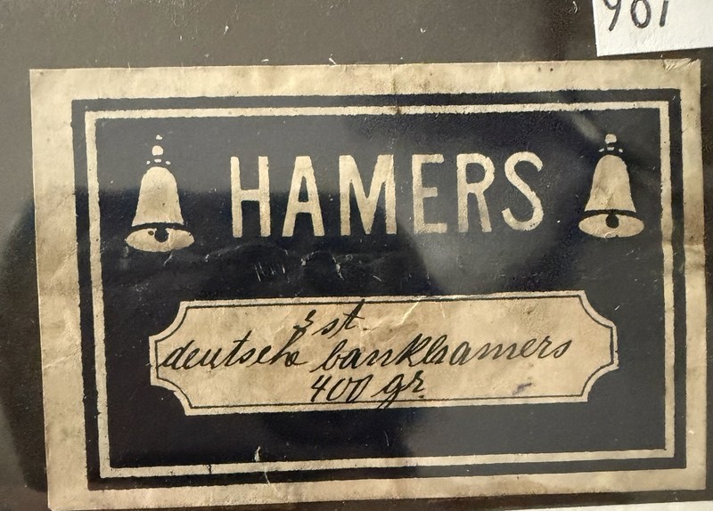Vintage Hamers Deutsche Bankkamers Product Label Amsterdam Dutch Ephemera