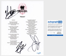 'Los Lonely Boys' Band Signed Lyric Sheet 'Heaven' ACOA
