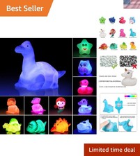 Animal  Dinosaur Theme Light-Up Bath Toys - 12 Fun Floating Toys for Children