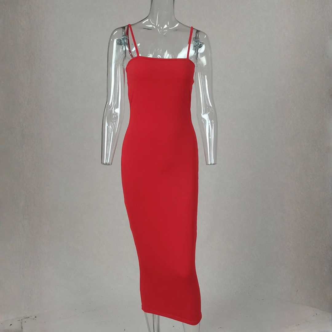 corset and tulle dress Bustier Tulle Midi Red Party Dress EU34 / Red