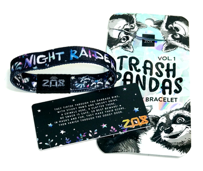 ZOX *NIGHT RAIDER* Silver Single LRG Goldie Band w/Card TRASH