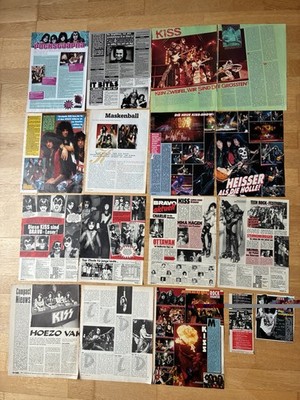 KISS große Artikel Sammlung Vintage 70er 80er BRAVO international Gene Simmons