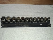 Snap-on 212FSMSY 3/8 Drive  6 Point Semi Deep Socket Set, Used, A little Rust