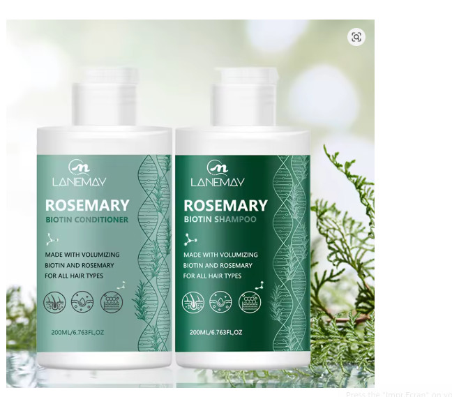 Shampoing et après-shampooing au romarin et biotine ensemble de soin de 250ml pour cheveux