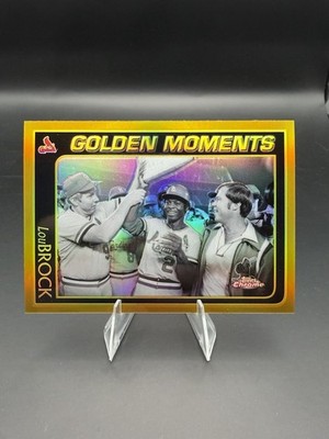 2001 Topps Chrome Golden Moments Retrofractor Lou Brock #658