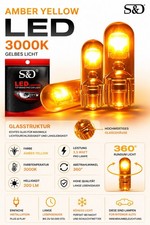 10x T10 GLAS W 5W 3000K 360° 3,5W 300lm Innenraumbeleuchtung Glühbirne